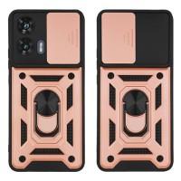 Θήκη Ring Armor CamPro Sonique για Motorola Edge 50 Fusion 5G Ροζ Χρυσό