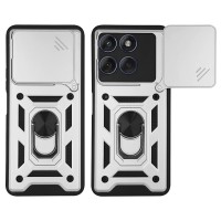 Θήκη Ring Armor CamPro Sonique για Motorola Edge 60 Fusion 5G Ασημί