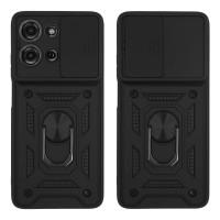 Θήκη Ring Armor CamPro Sonique για Motorola Moto G75 5G Μαύρο