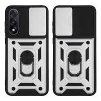 Θήκη Ring Armor CamPro Sonique για OnePlus OnePlus Nord 5 5G Ασημί