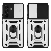 Θήκη Ring Armor CamPro Sonique για Samsung Galaxy A17 4G / Galaxy A17 5G Ασημί