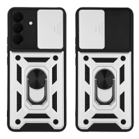 Θήκη Ring Armor CamPro Sonique για Samsung Galaxy A57 5G Ασημί