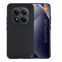 Θήκη Σιλικόνης Sonique Carbon Brushed Xiaomi Redmi Note 15 Pro Plus 5G / Poco M8 Pro 5G Μαύρο