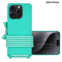 Θήκη Σιλικόνης με Κορδόνι CarryHang Sonique Apple iPhone 16 Pro Γαλάζιο