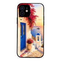Θήκη Sonique Greek Island Muse Series για Apple iPhone 12 Ηλιοβασίλεμα Σαντορίνης