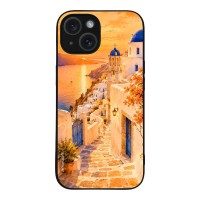Θήκη Sonique Greek Island Muse Series για Apple iPhone 15 Ηλιοβασίλεμα στην Οία