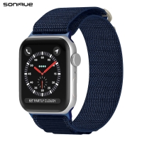Λουράκι Nylon Alpine Loop Band Sonique για Apple Watch (42/44/45/49MM) Μπλε Σκούρο
