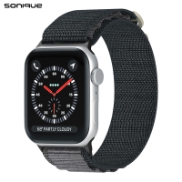 Λουράκι Nylon Alpine Loop Band Sonique για Apple Watch (42/44/45/49MM) Σκούρο Γκρι