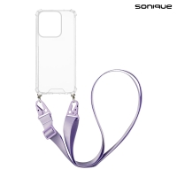 Θήκη Σιλικόνης με Strap Sonique Armor Clear Motorola Moto G15 4G / Moto G15 Power Λιλά