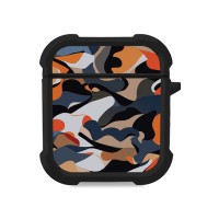Θήκη Σιλικόνης Sonique Camouflage Army Series για AirPods 1/2 Πορτοκαλί