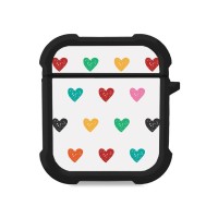 Θήκη Σιλικόνης Sonique Heart Series για AirPods 1/2 Λευκό 02