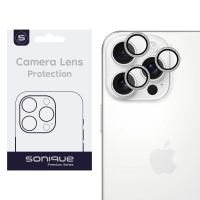Camera Protection Sonique Glitter Lens Pro Apple iPhone 16 Pro / iPhone 16 Pro Max White Titanium