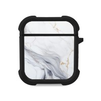 Θήκη Σιλικόνης Marble Series για AirPods 1/2 Λευκό 02