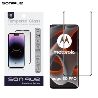 Curvy Glass Sonique Premium Series HD Full Cover 9H Motorola Edge 50 Pro 5G Μαύρο