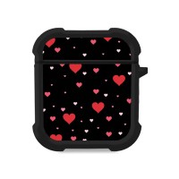 Θήκη Σιλικόνης Sonique Heart Series για AirPods 1/2 Μαύρο