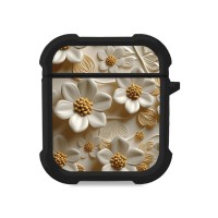 Θήκη Σιλικόνης Sonique 3D Flower Series για AirPods 1/2 Λευκό