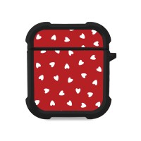 Θήκη Σιλικόνης Sonique Heart Series για AirPods 1/2 Κόκκινο