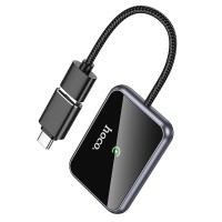 HOCO HU1 WAY ΑΣΥΡΜΑΤΟΣ ΑΝΤΑΠΤΟΡΑΣ CARPLAY, ΓΚΡΙ