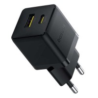 BASEUS PALM ΦΟΡΤΙΣΤΗΣ ΓΡΗΓΟΡΗΣ ΦΟΡΤΙΣΗΣ, 2 ΘΥΡΕΣ, 30W, ΜΑΥΡΟΣ