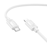 HOCO X122 BENEFIT, ΚΑΛΩΔΙΟ ΦΟΡΤΙΣΗΣ, 27W, TYPE-C ΣΕ LIGHTNING, ΛΕΥΚΟ