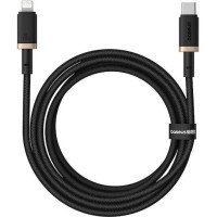 BASEUS DURA SERIES, ΚΑΛΩΔΙΟ ΓΡΗΓΟΡΗΣ ΦΟΡΤΙΣΗΣ, TYPE-C ΣΕ LIGHTNING, 20W, 2m, ΧΡΥΣΟ-ΜΑΥΡΟ
