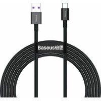 BASEUS SUPERIOR SERIES, ΚΑΛΩΔΙΟ ΓΡΗΓΟΡΗΣ ΦΟΡΤΙΣΗΣ, TYPE-C, 66W, 2M, ΜΑΥΡΟ