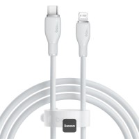 BASEUS PUDDING, ΚΑΛΩΔΙΟ ΦΟΡΤΙΣΗΣ, TYPE-C ΣΕ LIGHTNING, 2m, 20W, ΛΕΥΚΟ