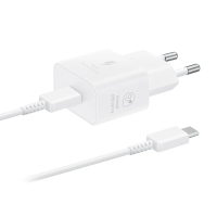Samsung EP-T2510EWE + EP-DN980BWE Samsung USB-C 25W Travel Charger + USB-C Data Cable White (Bulk)