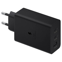 Samsung Φορτιστής με Θύρα USB-A και 2 Θύρες USB-C 65W Power Delivery Μαύρος (Trio)