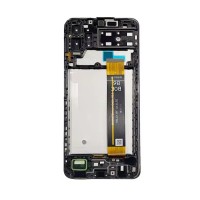 Samsung A135F Galaxy A13 - LCD display + Touch Unit + Front Cover Black Original (Service Pack)