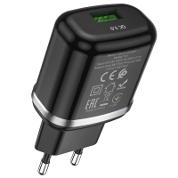 HOCO N3 travel charger USB A QC3.0 3A 18W black