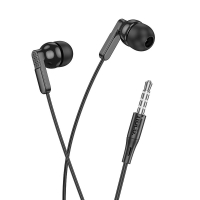 HOCO M121 wire earphones 3,5mm Jack with microphone black