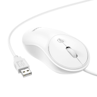 HOCO GM13 wired mouse USB A 1,5m white