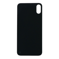 Apple iPhone X - Battery Door with Adhesive Large Hole Version Black With Logo OEM