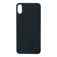 Apple iPhone XS - Battery Door with Adhesive Large Hole Version Black With Logo OEM