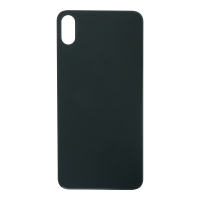 Apple iPhone XS Max - Battery Door with Adhesive Large Hole Version Black With Logo OEM