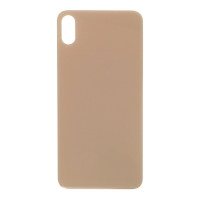 Apple iPhone XS Max - Battery Door with Adhesive Large Hole Version Gold With Logo OEM