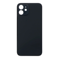 Apple iPhone 12 - Battery Door with Adhesive Large Hole Black With Logo OEM