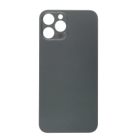 Apple iPhone 12 Pro Max - Battery Door with Adhesive Large Hole Black With Logo OEM