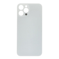 Apple iPhone 12 Pro Max - Battery Door with Adhesive Large Hole Silver With Logo OEM