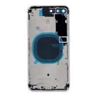 Apple iPhone 8 Plus - Middle Frame Housing Battery Door Back and Bezel + Small Parts White With Logo OEM