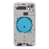 Apple iPhone 11 - Middle Frame Housing Battery Door Back and Bezel + Small Parts White With Logo OEM