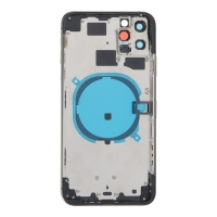 Apple iPhone 11 Pro Max - Middle Frame Battery Door Back and Bezel + Small Parts Black With Logo OEM
