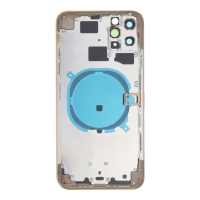 Apple iPhone 11 Pro Max - Middle Frame Battery Door Back and Bezel + Small Parts Gold With Logo OEM
