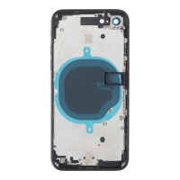 Apple iPhone SE 2022 - Middle Frame Battery Door Back and Bezel + Small Parts Black With Logo OEM