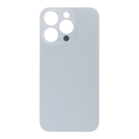 Apple iPhone 14 Pro - Battery Door with Adhesive Large Hole White With Logo OEM