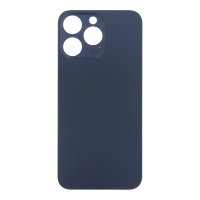 Apple iPhone 15 Pro Max - Battery Door with Adhesive Large Hole Blue Titanium With Logo OEM