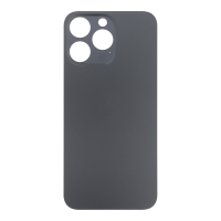 Apple iPhone 15 Pro Max - Battery Door with Adhesive Large Hole Black Titanium With Logo OEM