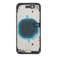 Apple iPhone SE 2020 - Middle Frame Battery Door Back and Bezel + Small Parts Black With Logo OEM