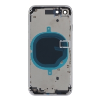 Apple iPhone SE 2020 - Middle Frame Battery Door Back and Bezel + Small Parts White With Logo OEM